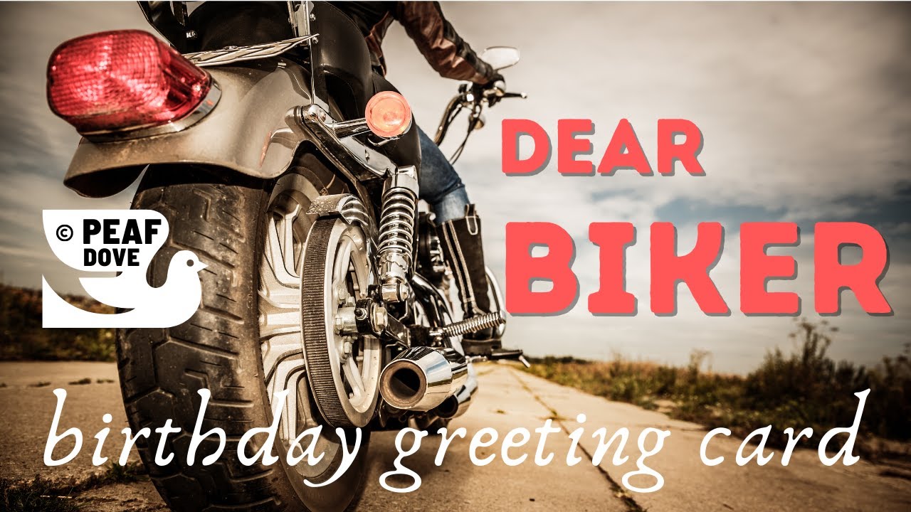 🤟 DEAR BIKER | for Bikes Lovers | #birthdaycard | #bikers birthday ...