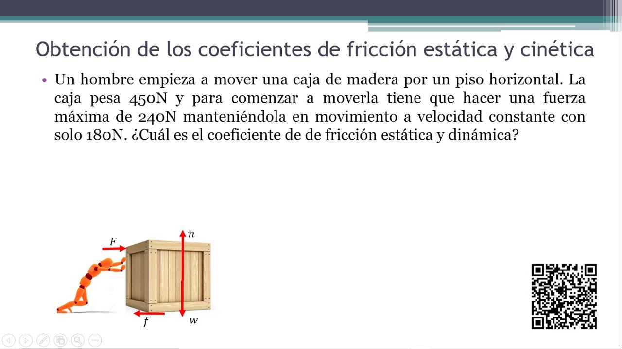 Fuerza De Rozamiento FricciÓn Ejercicios Resueltos N°1 Coeficiente