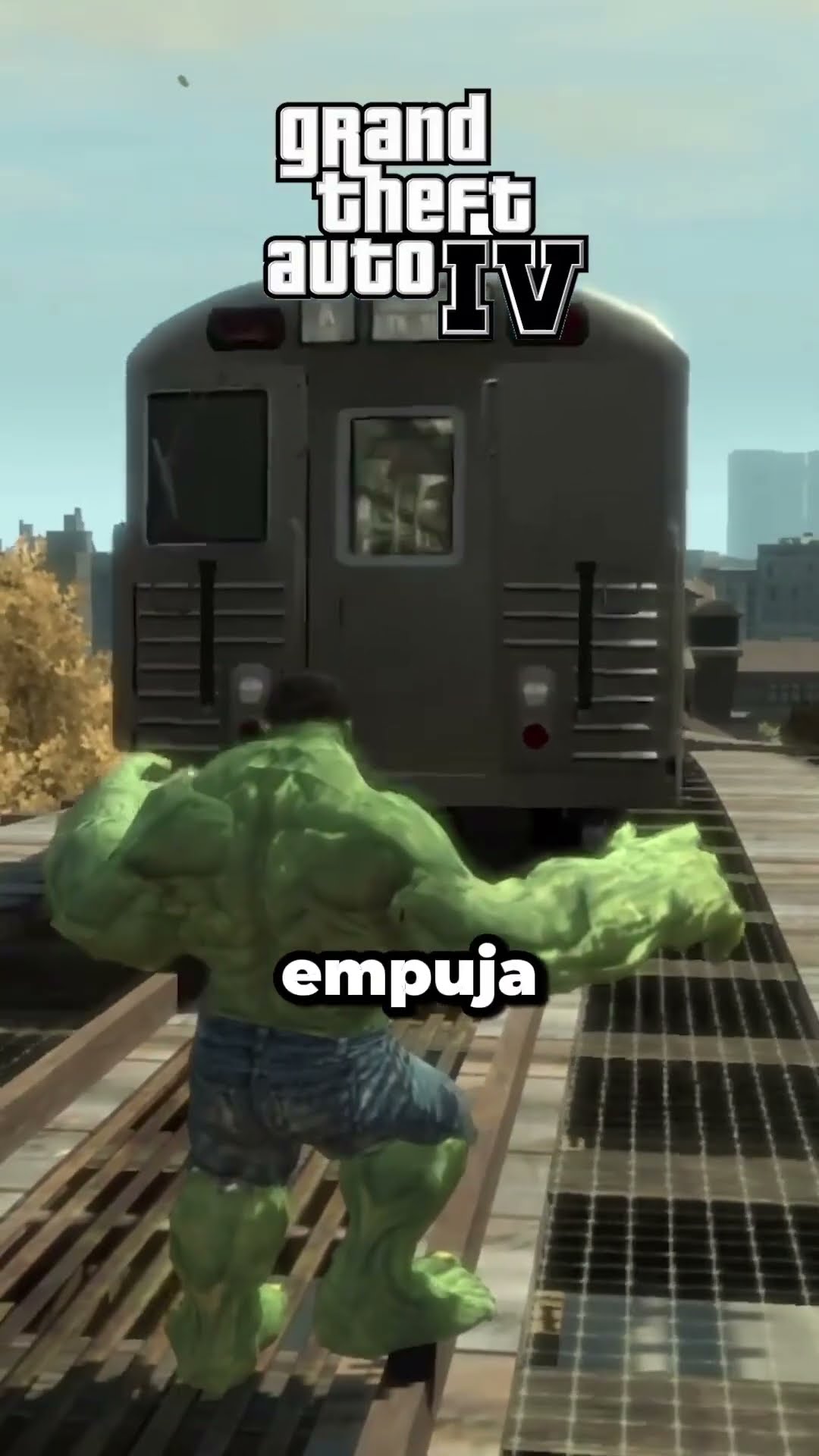 HULK vs TREN en TODOS los GTA #gta