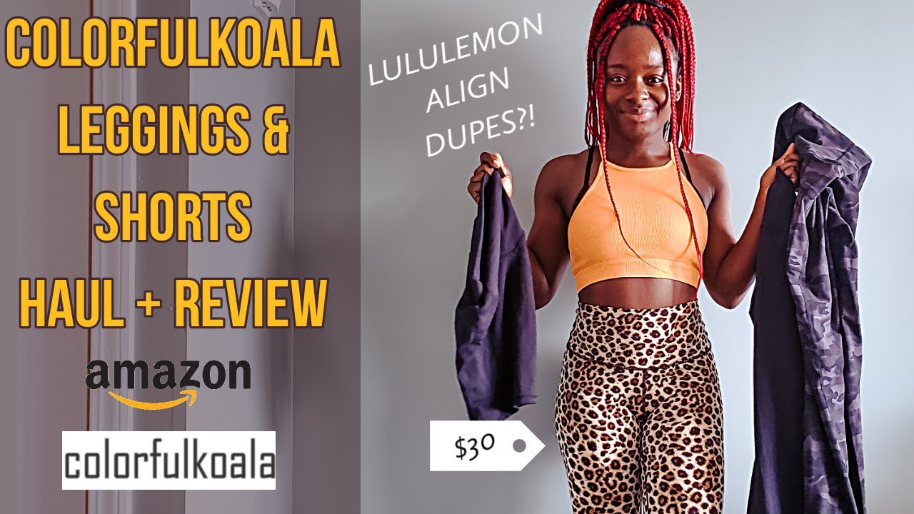 ColorfulKoala Leggings and Shorts Review, LULULEMON ALIGN DUPE   Leggings!, In-depth+Sizing