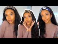 2 Minute Wig Application! TINASHE HAIR Headband Wig