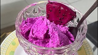 Dragonfruit icecream#ais krim buah naga#dessert#tropical fruit#non-preservaties