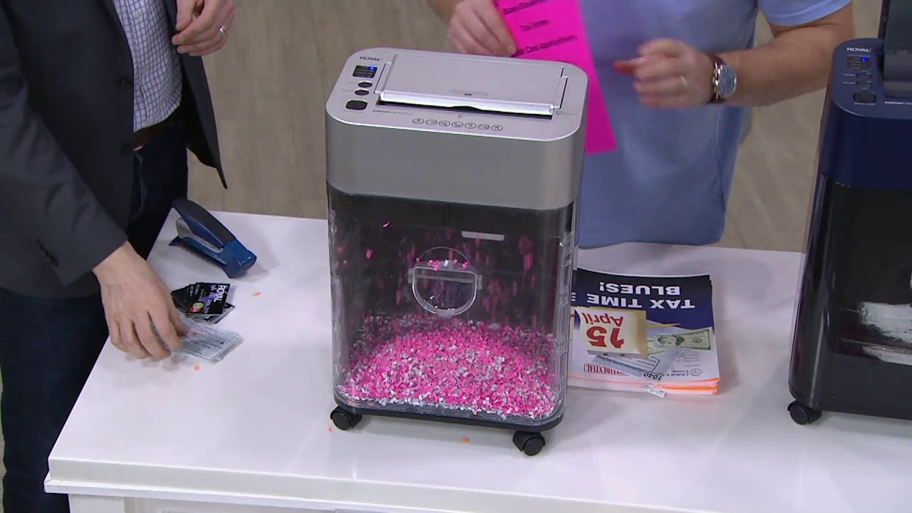 Royal 9sheet MicroCut Shredder with 100sheet AutoFeed Tray on QVC YouTube