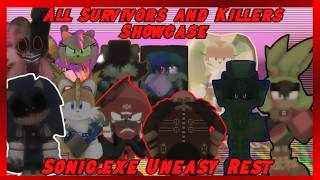 All Killers and Survivors Showcase / Sonic.exe Uneasy Rest [V0.42]