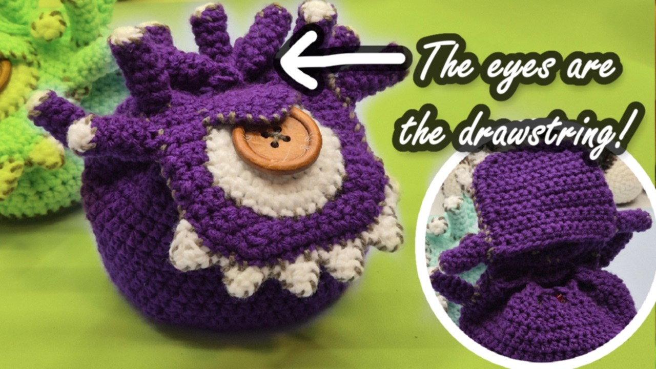 It's a dice bag!!! (Beholder Crochet Pattern)