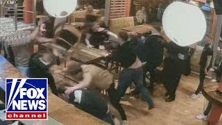 Bar Brawl Caught On Camera In Leeds, England