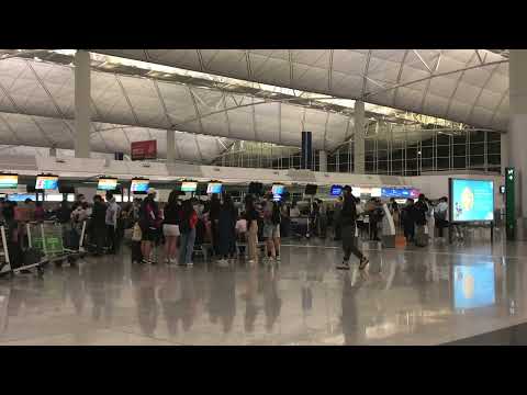 Video: Fluggesellschaften bieten Check-in am Bahnhof Hongkong an