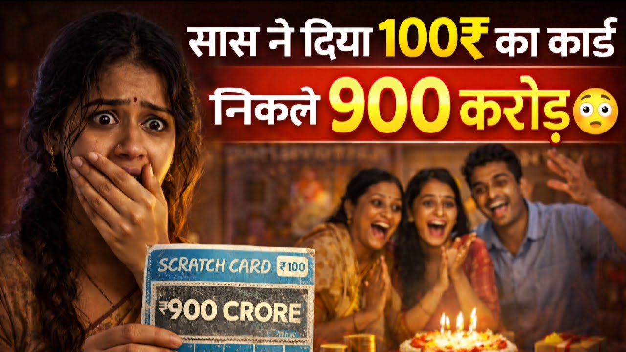 सास ने बहू को दिया 100₹ का स्क्रैच कार्ड… निकले 900 करोड़ 😳 फिर जो हुआ…