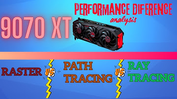 9070 XT Path Tracing vs Ray Tracing vs Raster Benchmark | 1080p | 1440p | 9800x3D