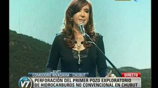 Visión 7: Cristina inauguró el primer pozo no convencional en Chubut