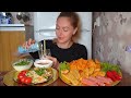 Мукбанг/ Пиво/ Чипсы/ Рыбные палочки/ Сосиски/ Чебуречки/ Mukbang/ Beer/ Snacks/ not ASMR