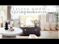 Living room makeover  spring decorate with me  neutral modernvintage  new castlery furniture