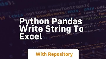 python pandas write string to excel