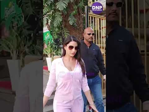 Nora Fatehi looks drop dead gorgeous in a pretty pink track suit || DNP ENTERTAINMENT