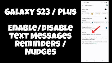 Galaxy S23 / Plus : Enable/Disable Text Messages Reminders / Nudges