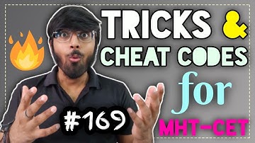 MHT-CET 2021 Tricks🔥🔥🔥| Increase Your Marks In MHTCET 2021 🤩🙌| Tricks & Cheat Codes #169 #mhtcet2021