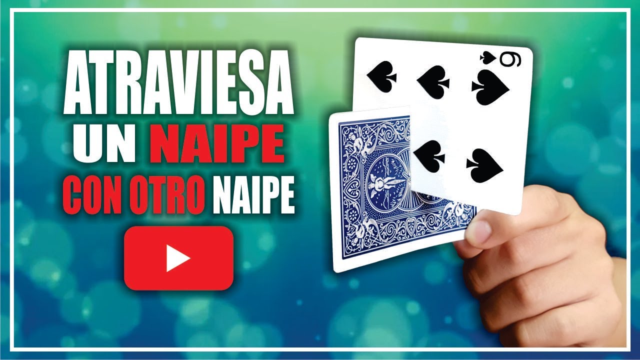 Cómo atravesar un naipe sobre otro naipe | Tutorial de Magia - YouTube