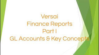 Versai - Finance Reports, Part 1