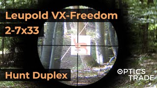 Leupold VX-Freedom 2-7x33 Reticle Hunt Duplex | Optics Trade Reticle Subtensions