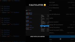 Create a Calculator Using HTML + CSS + JavaScript #codinglife #htmlcssjs #javascriptproject