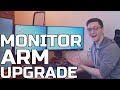 Monitor arm upgrade  dual 1440p 165hz monitors  techteamgb