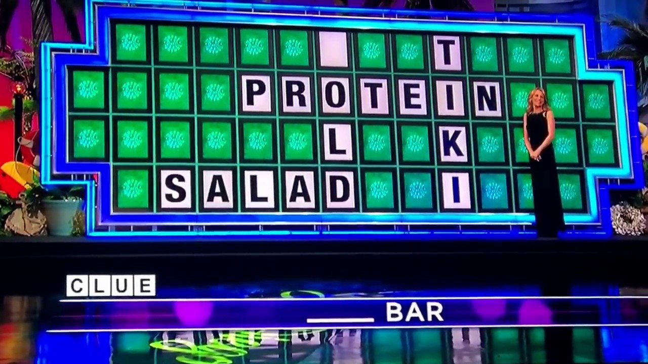 Wheel of Fortune fail. ____ bar. Salad, protein, tiki & what? YouTube