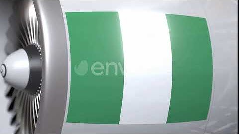Aircraft Engine with Flag of Nigeria | Motion Graphics - Envato elements