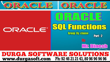Oracle SQL Functions|Group by clause Part- 1 by Dinesh