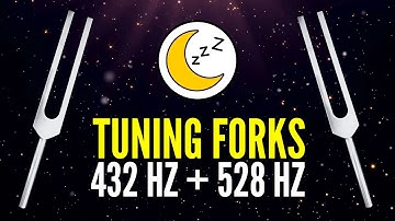 9 HOURS Tuning Forks 432 Hz + 528 Hz: The Most Powerful Frequencies for Sleep (Epsilon Waves) 😴