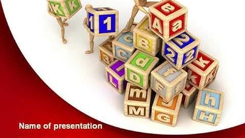 Educational Cubes For Childrens PowerPoint Template by PoweredTemplate.com