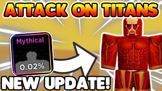 *NEW* ANIME FIGHTERS UPDATE NEW ATTACK ON TITANS WORLD AND MORE (Roblox Anime Fighters Simulator)