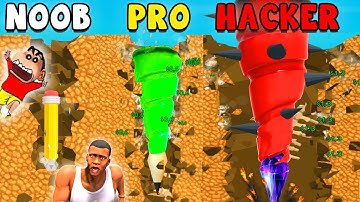 NOOB vs PRO vs HACKER in PEN DIG with SHINCHAN and CHOP