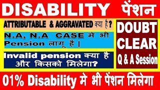 Disability pension and invalid pension for NA-NA case| Know the details| Exserviceman India