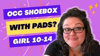 How to Pack Reusable Menstrual Pads in a Operation Christmas Child Shoebox for a Girl 10-14