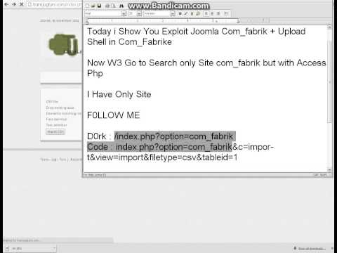 Exploit Joomla Com Fabrik + Upload Shell
