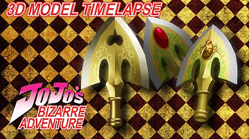 3D Modeling a Stand Arrow + Requiem Timelapse | JoJo