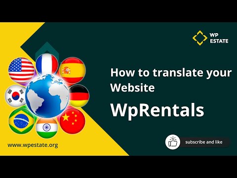 How to translate your WPRentals website with the included translations files & Loco translate plugin