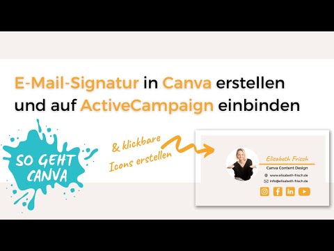 E-Mail-Signatur für Newsletter in Canva erstellen und in deine E-Mail einbinden | Canva Tutorial