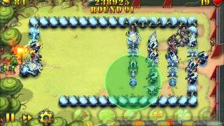 Fieldrunners walkback method - timelapsed - how to get to really high levels easy