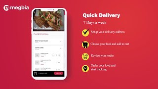 Megbia Food Ordering, Food Delivery and Restaurant Listing App Promo screenshot 3