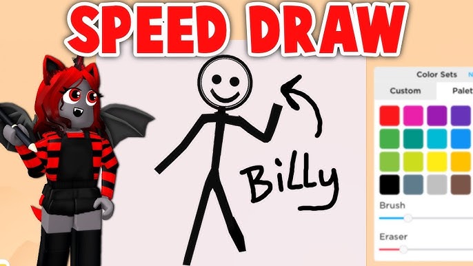 Halloween drawing I did in Roblox speed draw, by Lilpuppy230fan on  Sketchers United