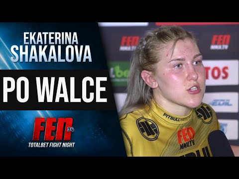 Ekaterina Shakalova niezadowolona z przebiegu walki z Sandorą na FEN 34: "Nie wykonałam planu"