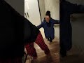 Jasmine doing stairs to progress labour