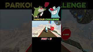 GTA V Parkour Challenge with OGGY JACK😱#gta #gta5 #parkour #megaramp #gaming #fun #visitfranklin