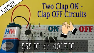 Clap ON Clap OFF Switch using 555 Timer