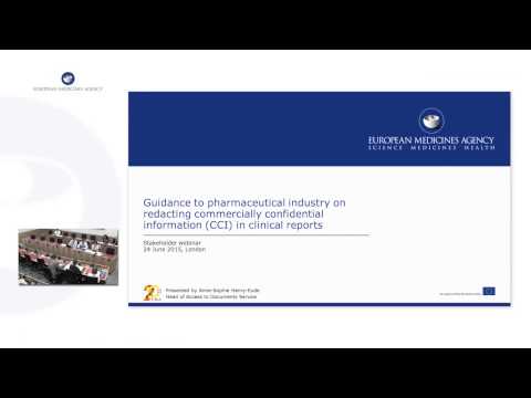 Implementation of EMA policy on publication of clinical data – Current status Stakeholder Webinar