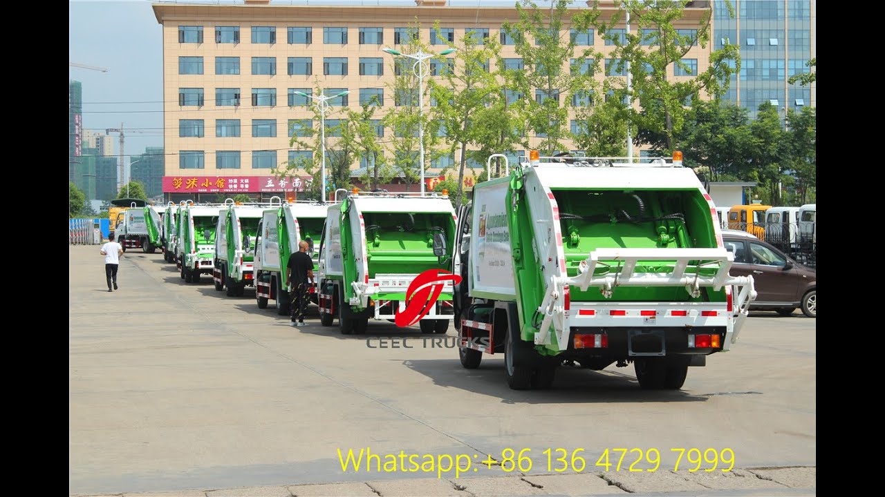 30 units ISUZU garbage compactor truck exporting.  www.ceectrucks.com