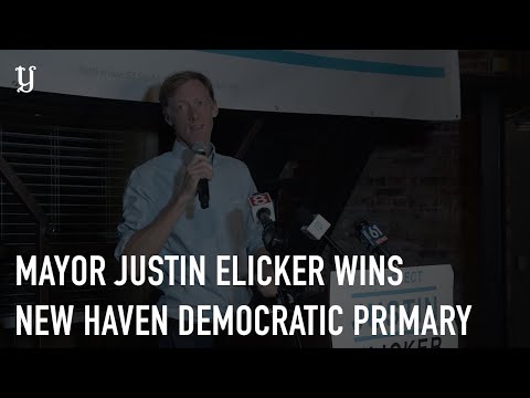 Mayor Justin Elicker on winning New Haven Democratic primary election in his race for re-election