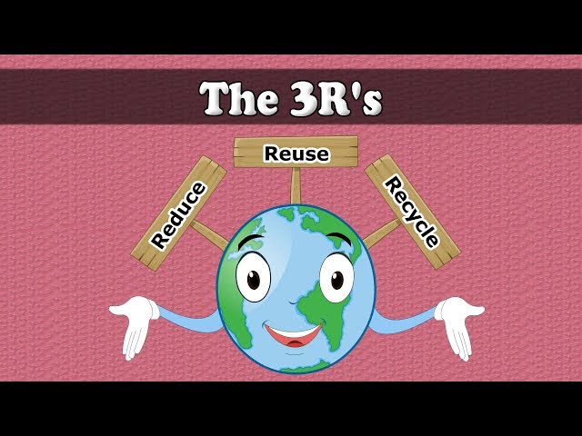 The 3 R's = Reduce/Reuse/Recycle