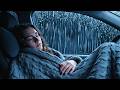 Heavy Rain Inside a Quiet Car at Night for Deep Sleep and Stress Relief Sounds